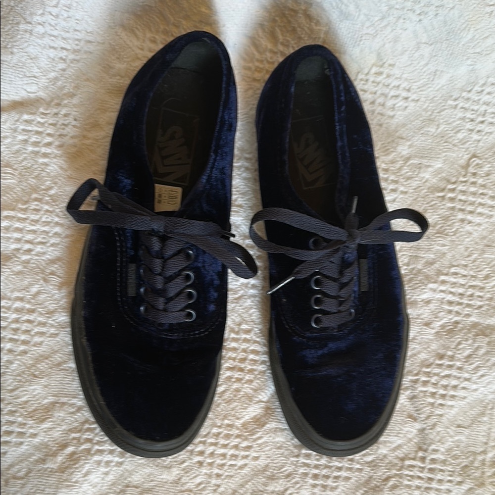 Vans Blue Velvet Sneakers Low-Top